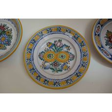 Tupezská keramika - Velký talíř - modro-žlutý